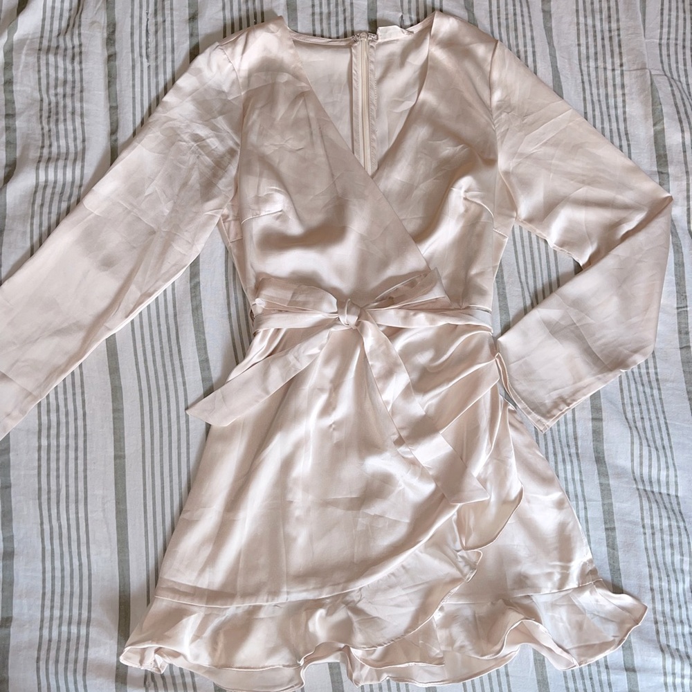 Altar’d State Long Sleeve Satin Romper